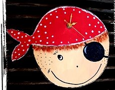 piratenuhr basteln